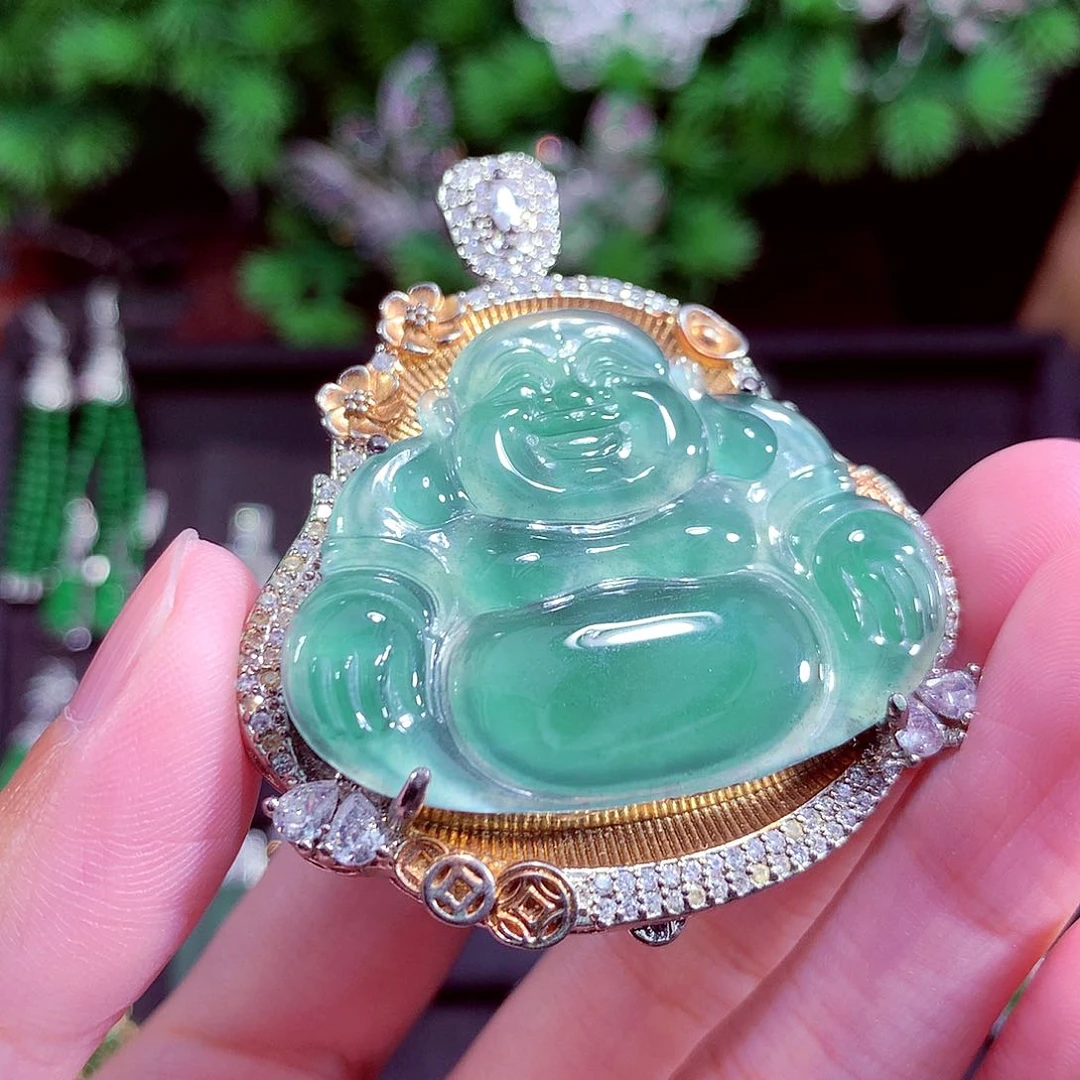 颈饰未镶嵌翡翠天然