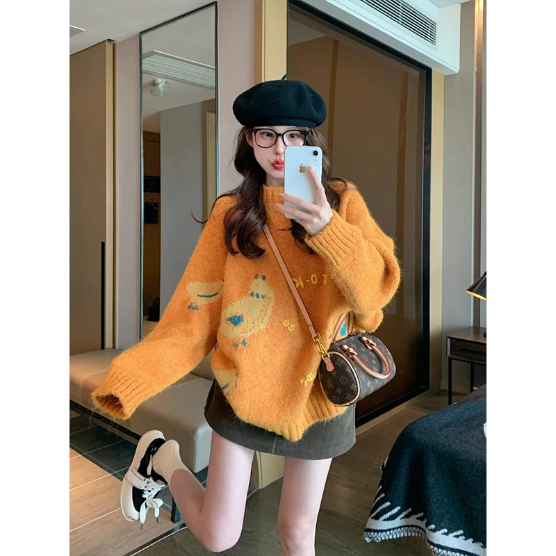 轻熟风纯欲软糯舒适透气毛针织衫2025冬季新款高腰包臀宽松半身裙