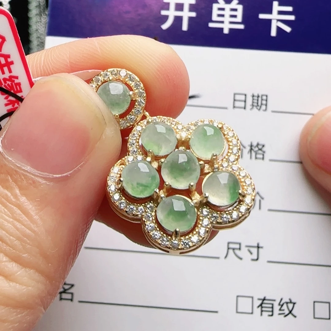 银S925镶嵌手链翡翠