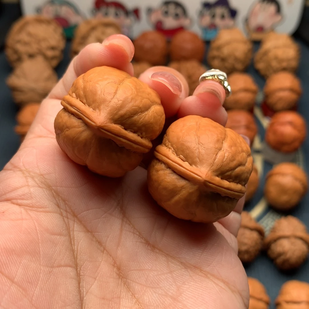 文玩核桃把件蓝***核桃