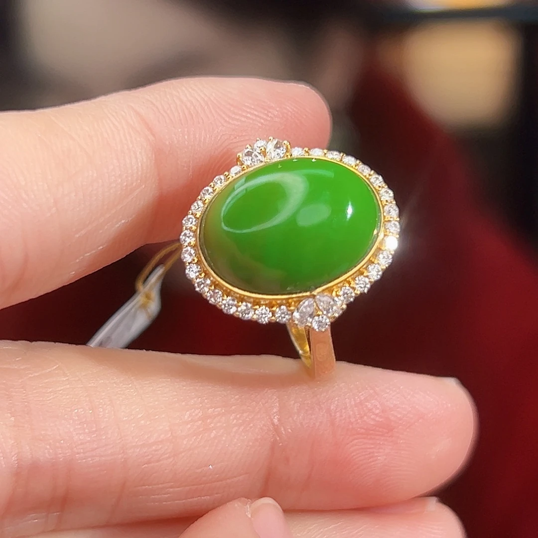 绿松石18K金镶嵌珠宝奇石