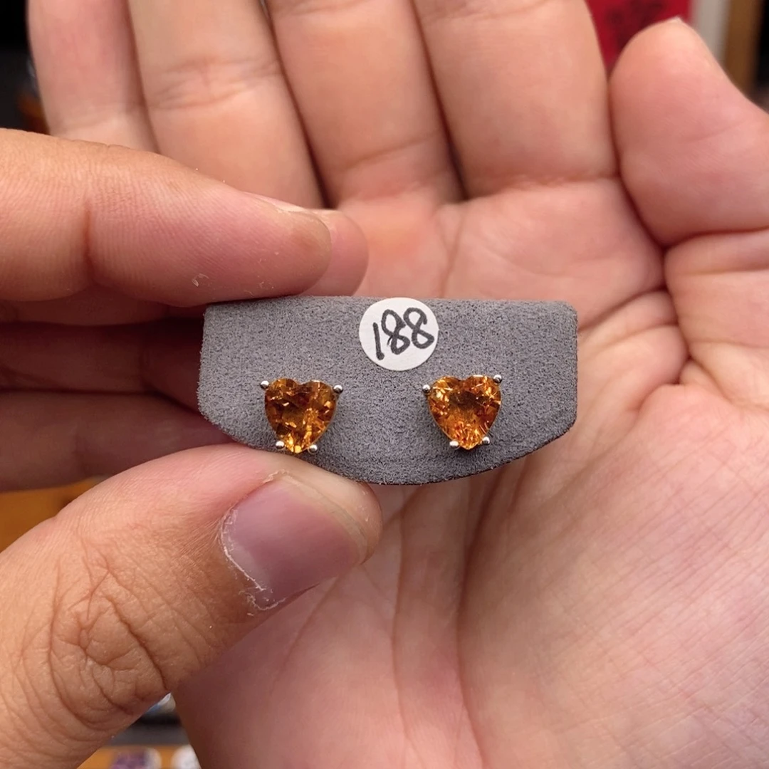 银S925镶嵌耳饰水晶?****?