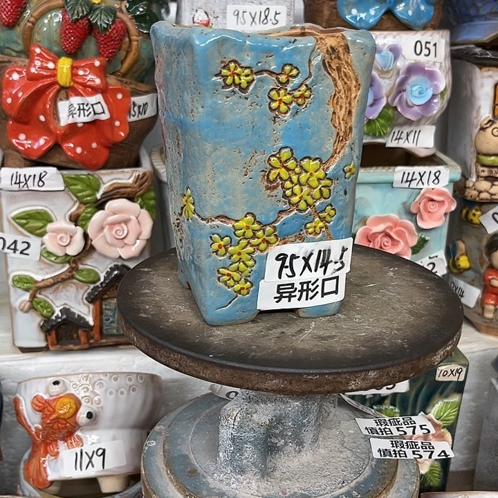 紫砂花盆粗陶材质多肉花盆