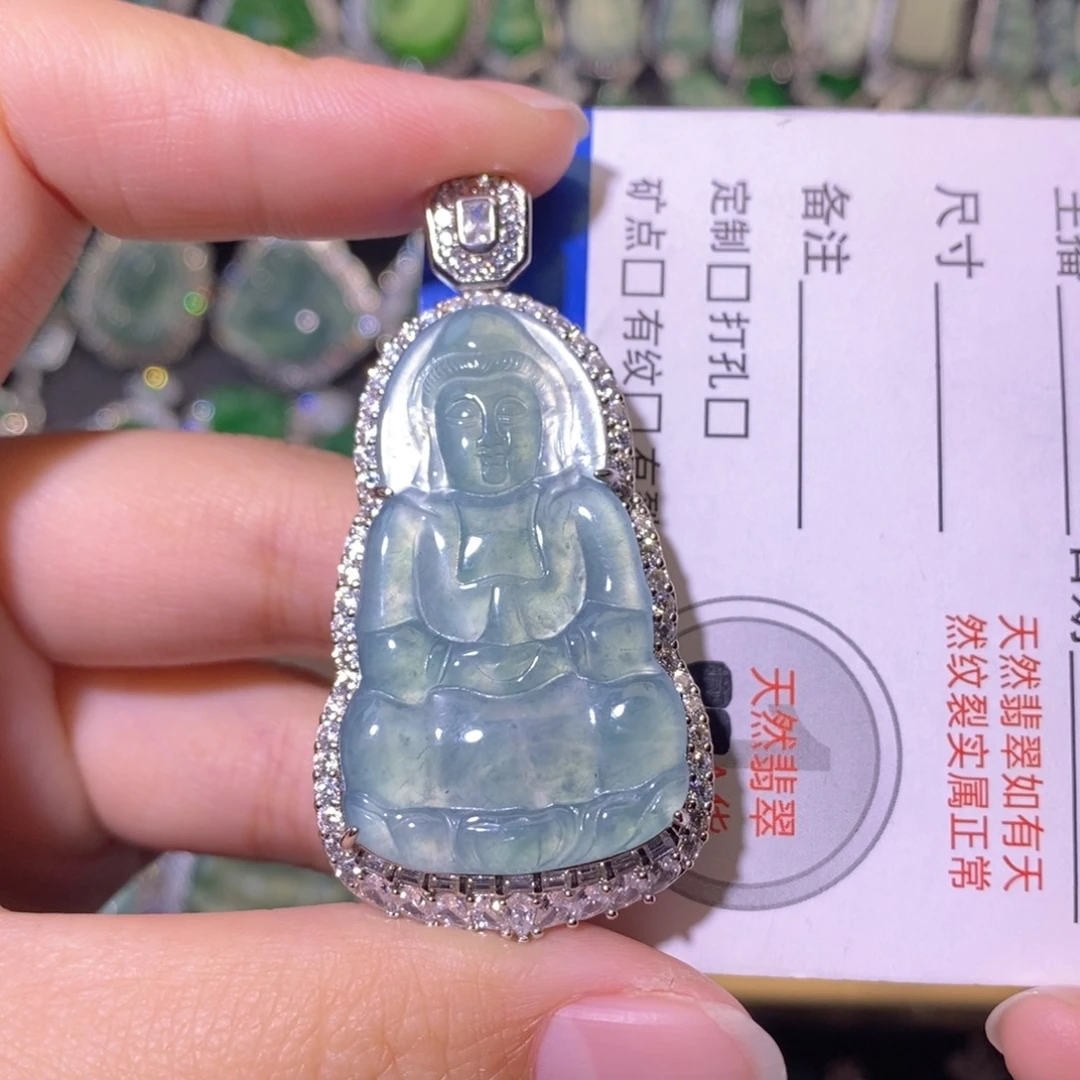 翡翠未镶嵌颈饰天然