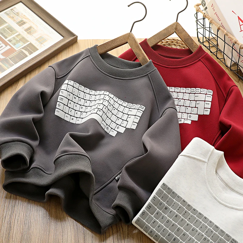 卫衣2025新款男童春款长袖圆领衫韩版字母上衣中大童女童装潮休闲