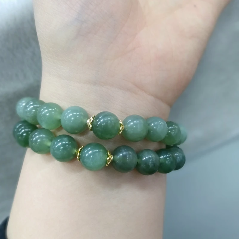 天然岫玉手串  蓝水手串 显白显气质  春季新款炸街  随机发货