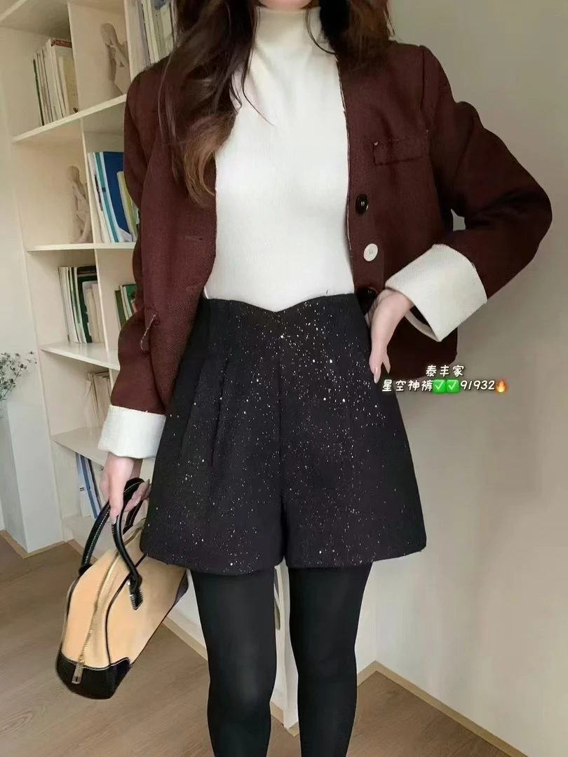 91932时尚百搭气质短款裤Q