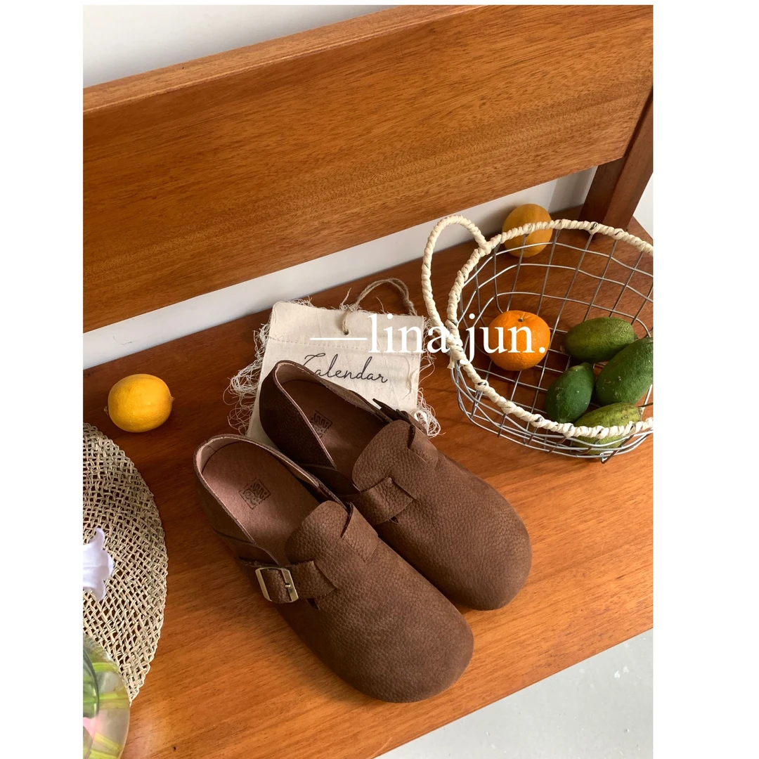 8.2秋棠牛皮百搭休闲勃肯鞋(A5-199)