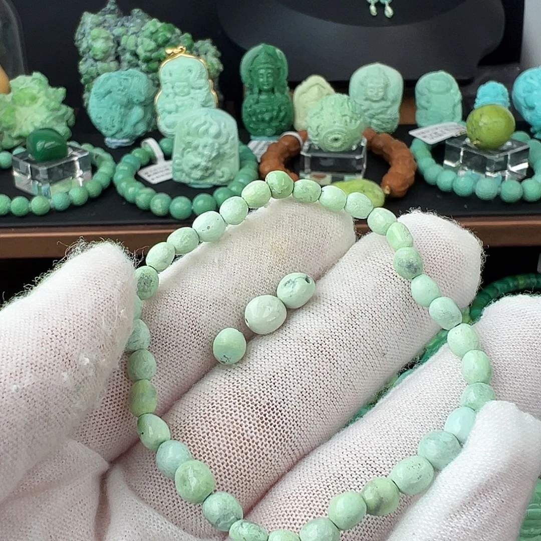 江***桉绿松石未镶嵌绿松石主播我万丽