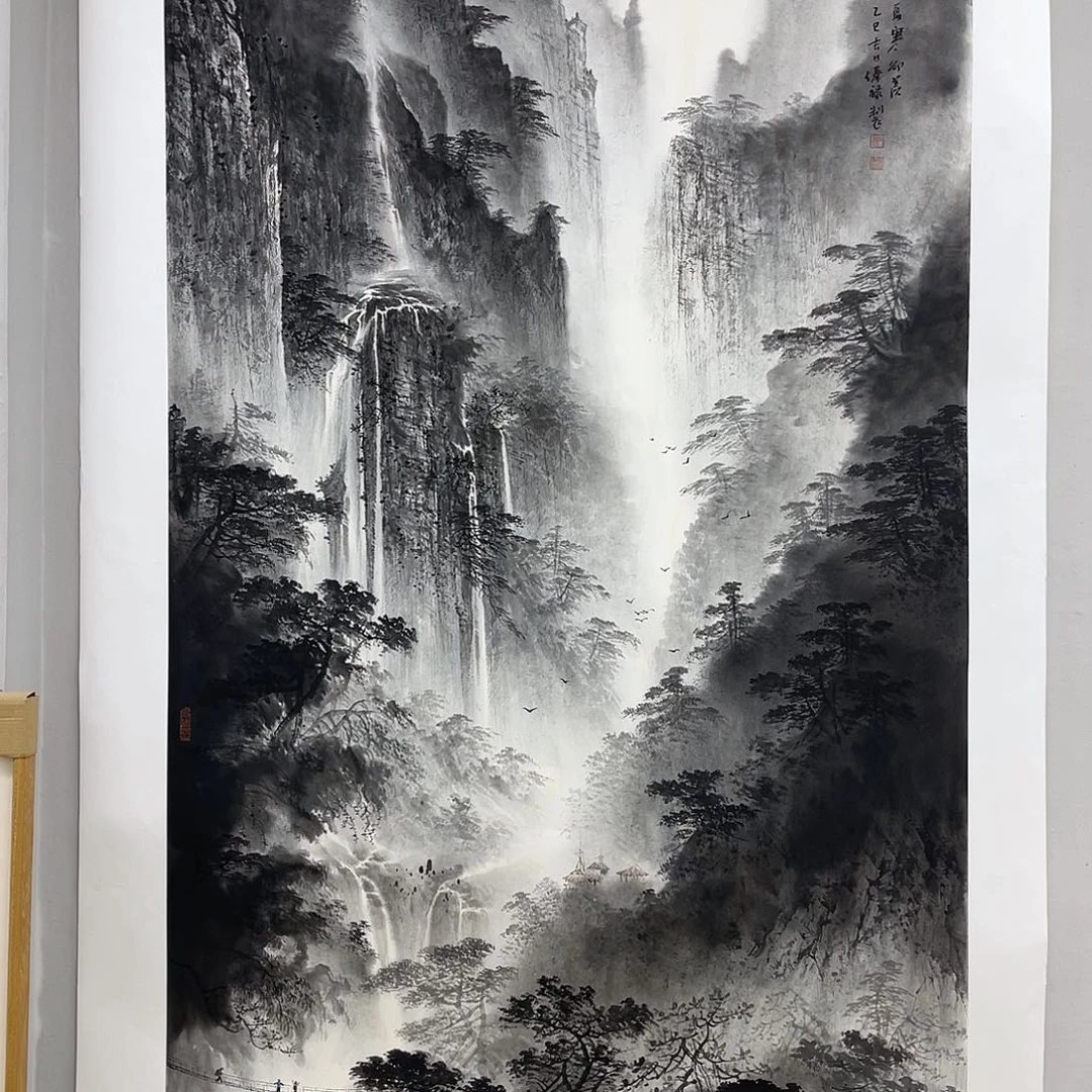 用***4国画黎俸禄180/100水墨山水