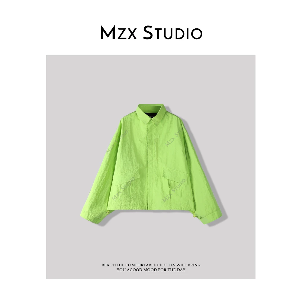 MZX 春季翻领荧光绿外套WT6967-Z