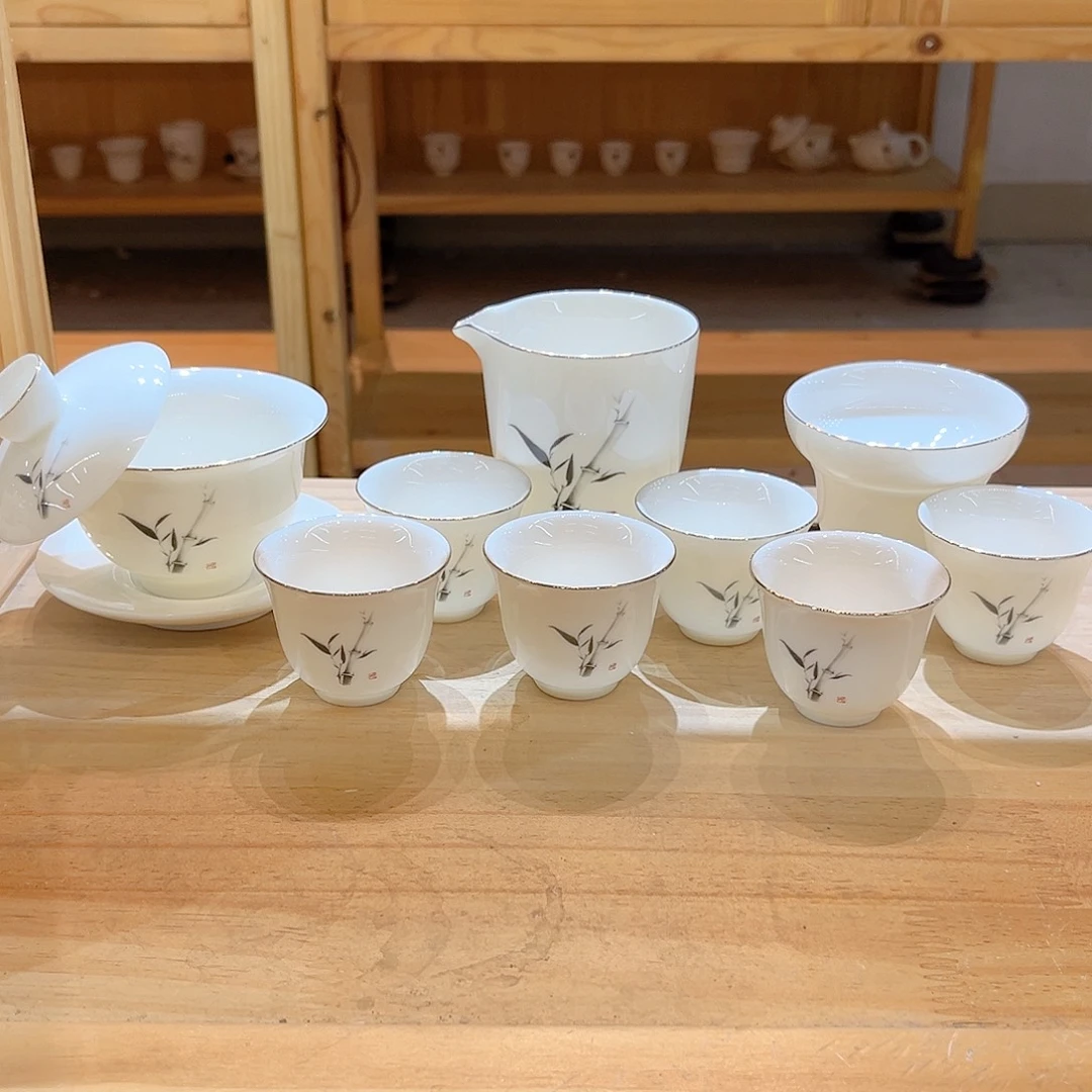 【御瓷斋】羊脂玉瓷茶具套装