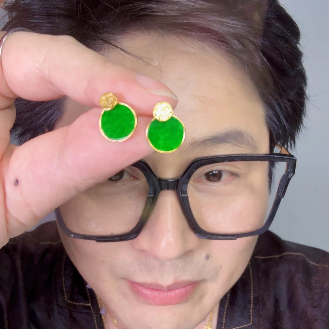 颈饰未镶嵌翡翠一对