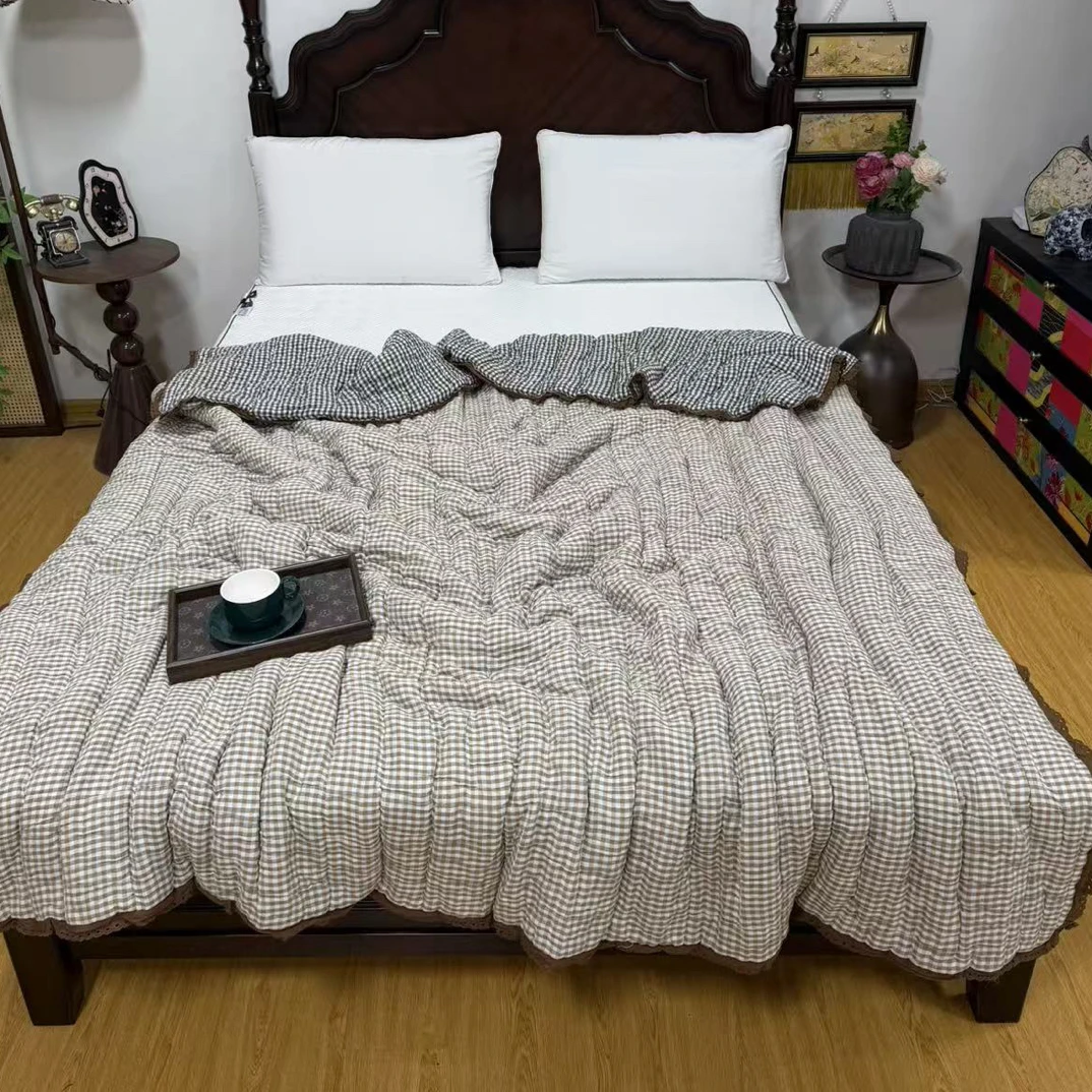 毛病大 处理品！十层纱泡芙被双人200*230～会起小毛球会缩水V015