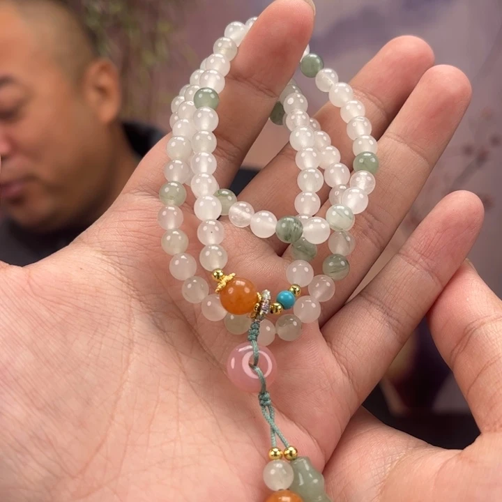 石英质玉（金丝玉）未镶嵌手链