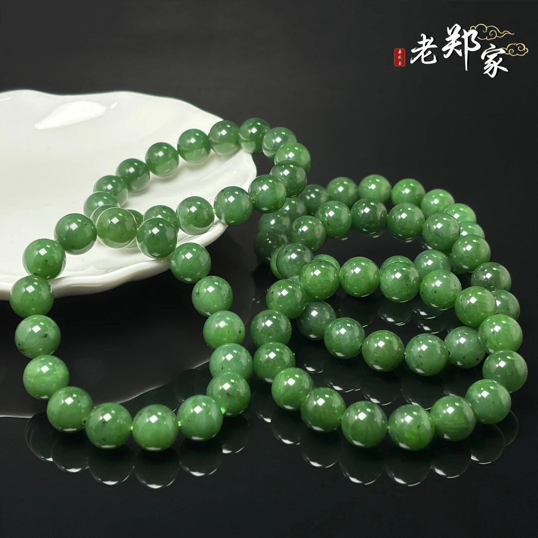 【老郑家】和田玉手串 约12mm 多样性发一件 1172 微黑点
