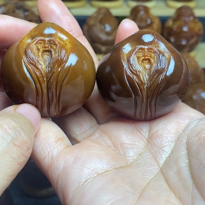 【闪购商品】香榧木寻**乐橄榄核雕刻4.0