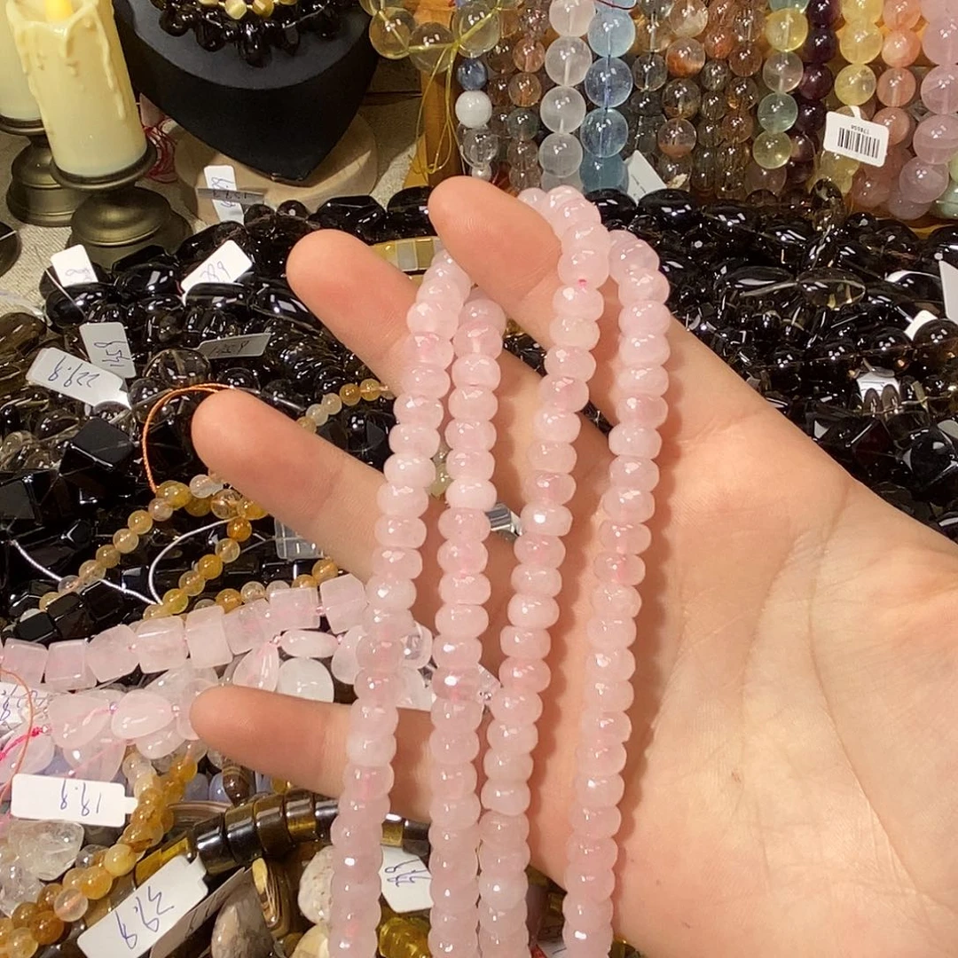 玛瑙/玉髓散珠粉水算盘