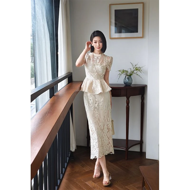 爆款2024新款轻奢夏季新中式高贵上档次半身裙女款女装套装裙