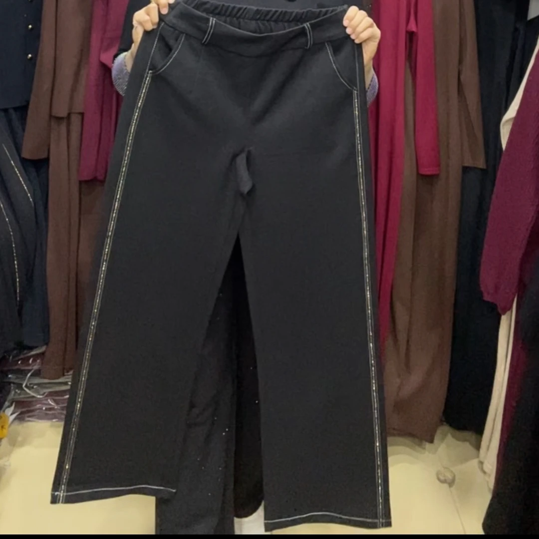 新款高腰显瘦直筒裤长裤女款