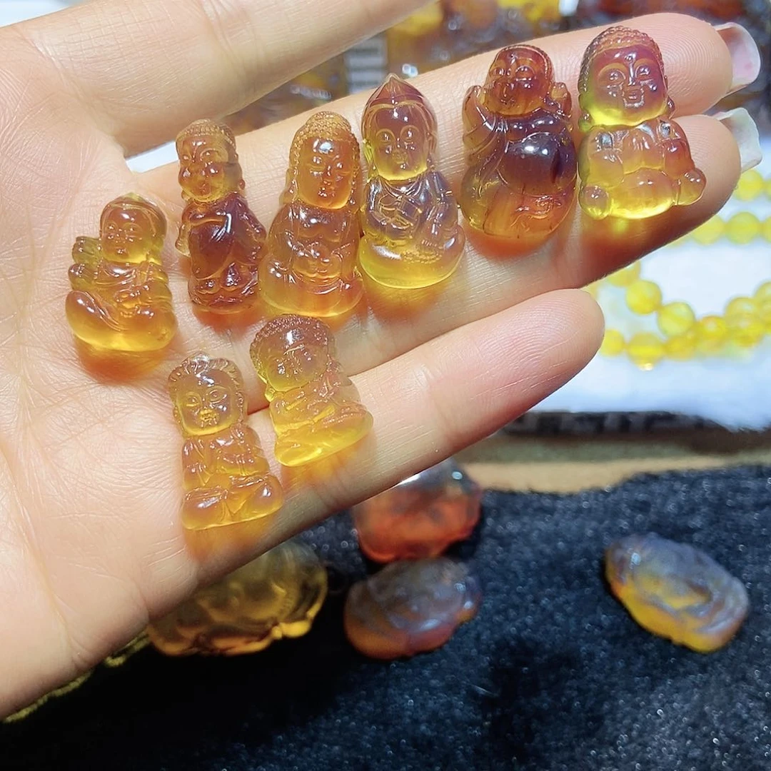 琥珀颈饰未镶嵌宝宝佛
