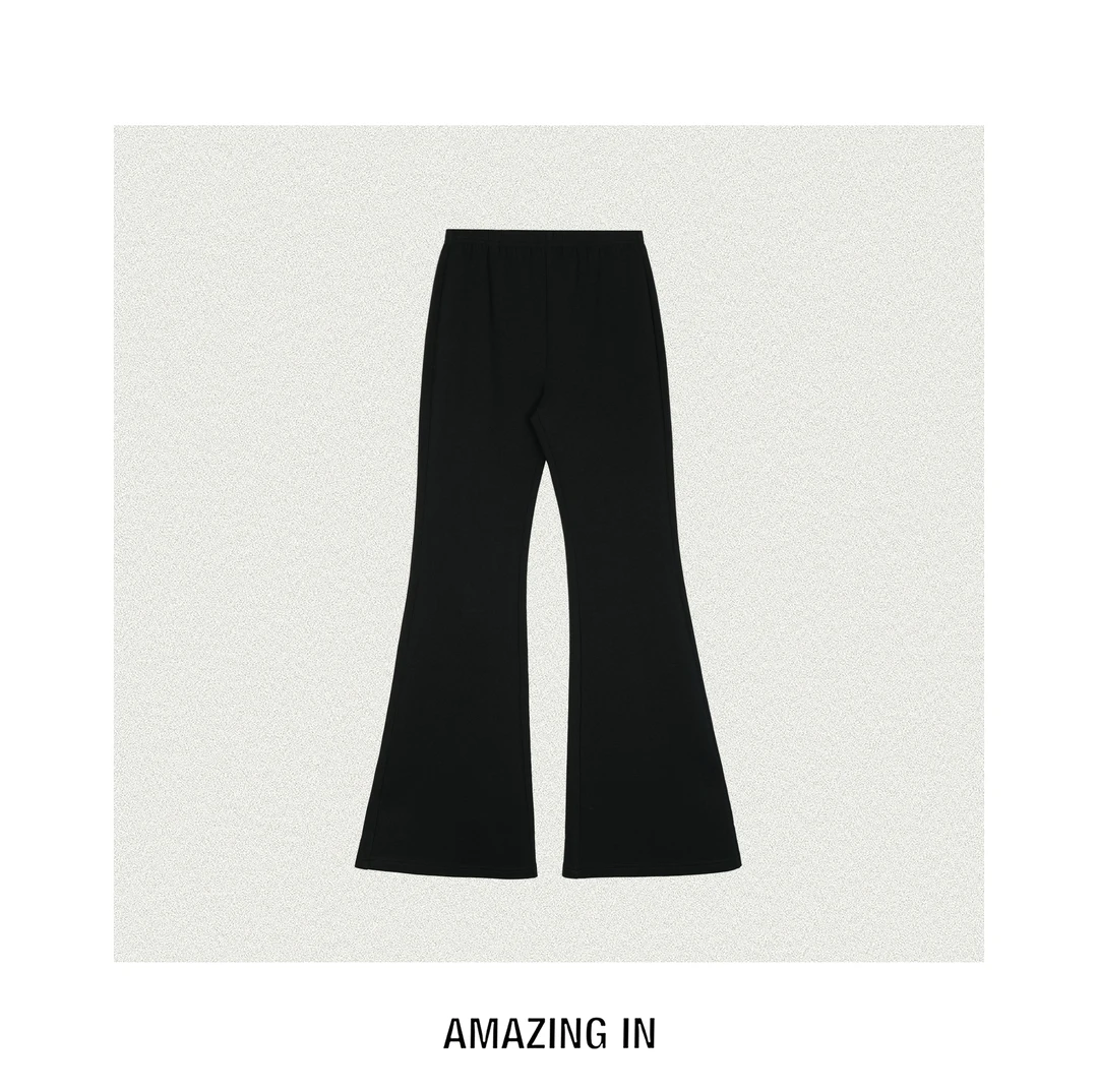 AMAZING IN | 喇叭裤 |精纺棉松紧腰休闲裤A250911-AI59CTR250809