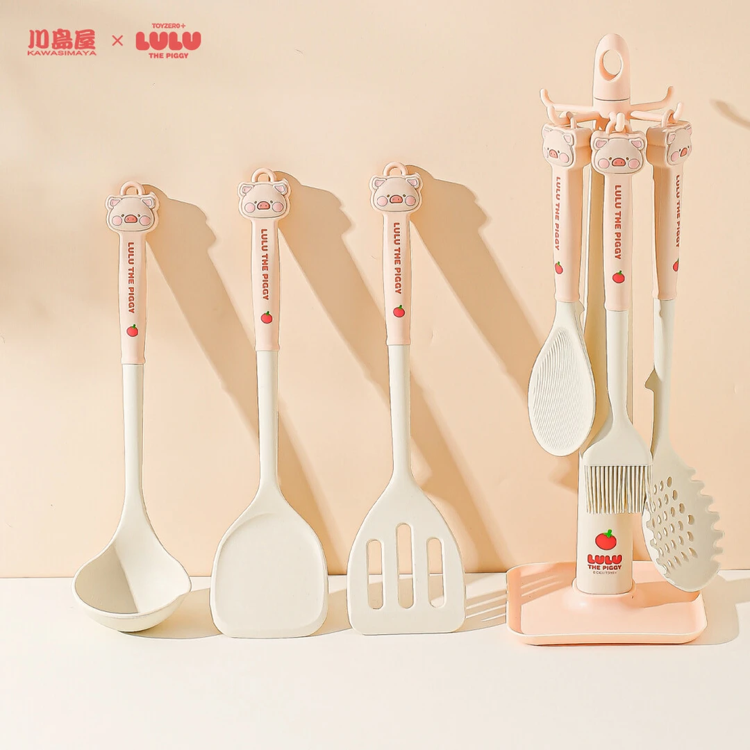 川岛屋&lulu猪联名 硅胶锅铲不粘锅专用炒菜铲子汤勺炒勺厨具套装
