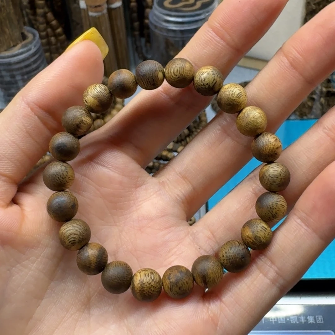 沉香碎屑沉香圆珠单圈0.8/4.4g
