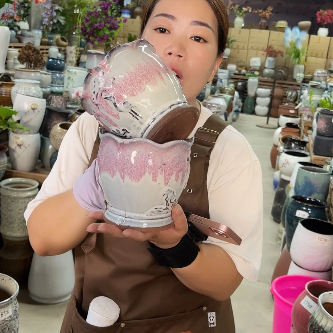 紫砂花盆高度15口径15厘米