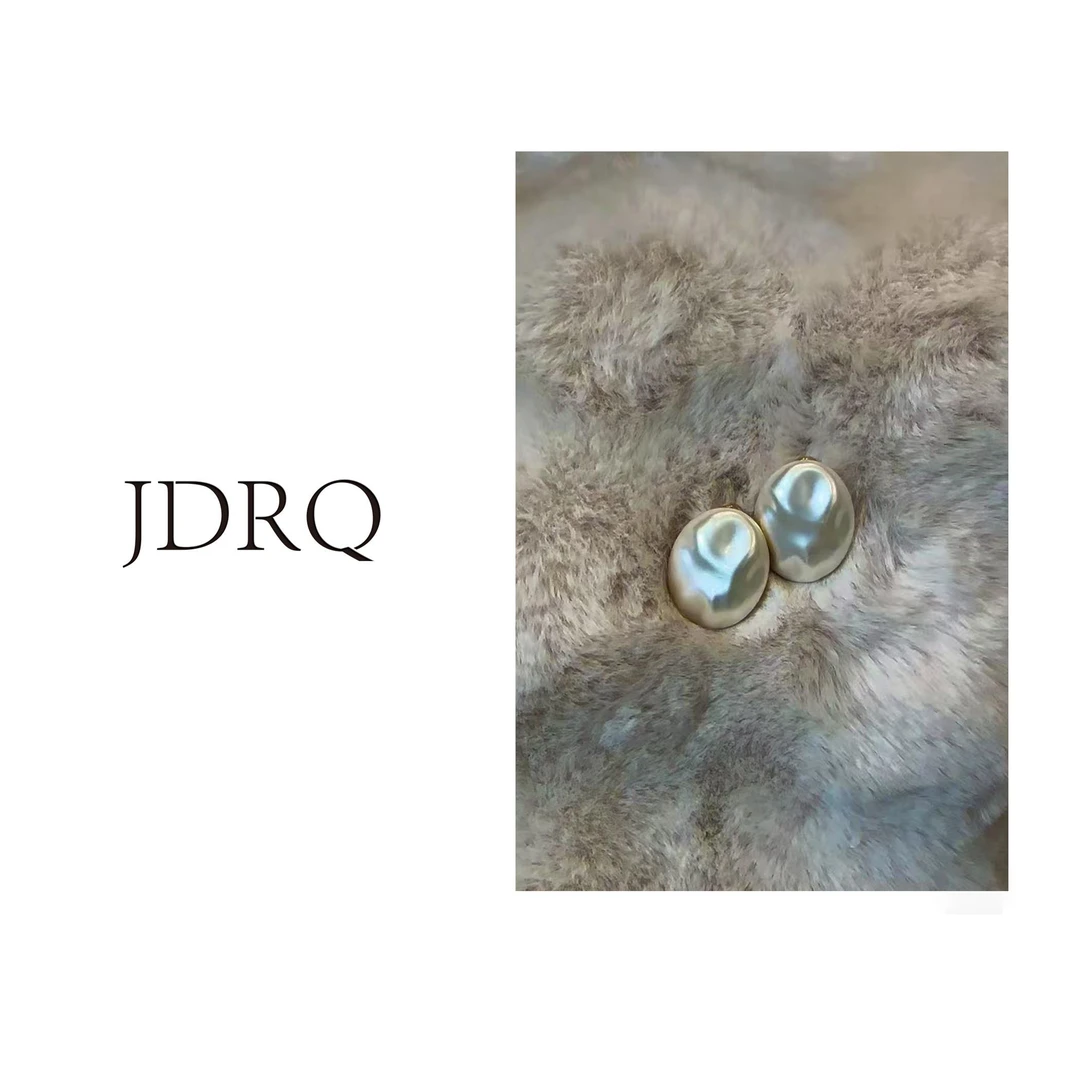 非金属仿珍珠耳饰 【JDRQ】设计感高级贝珠轻奢耳钉耳饰90512-39