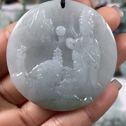 翡翠颈饰未镶嵌观音福利