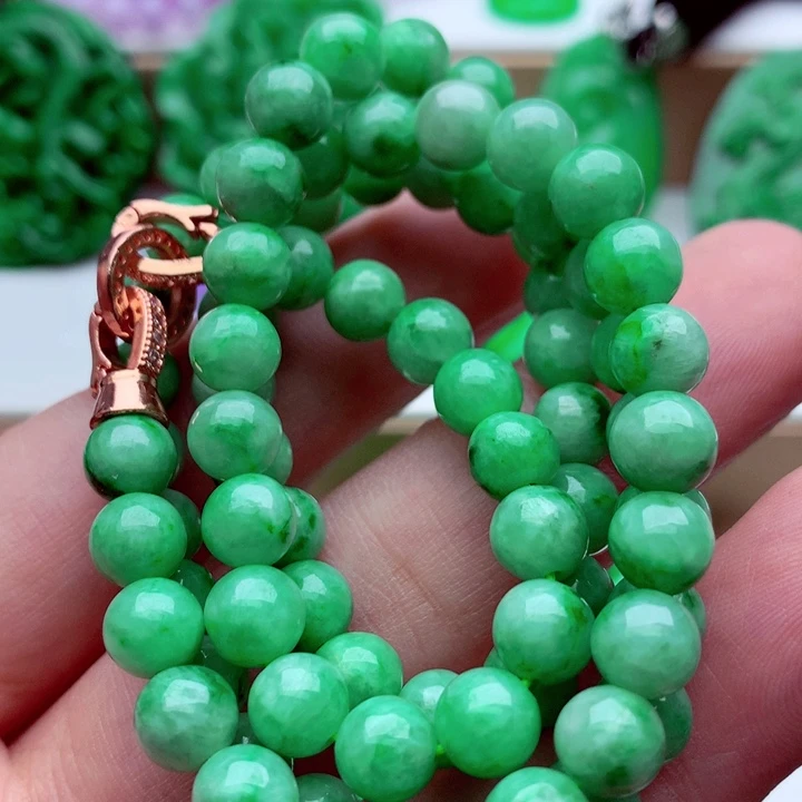 翡翠未镶嵌毛衣链