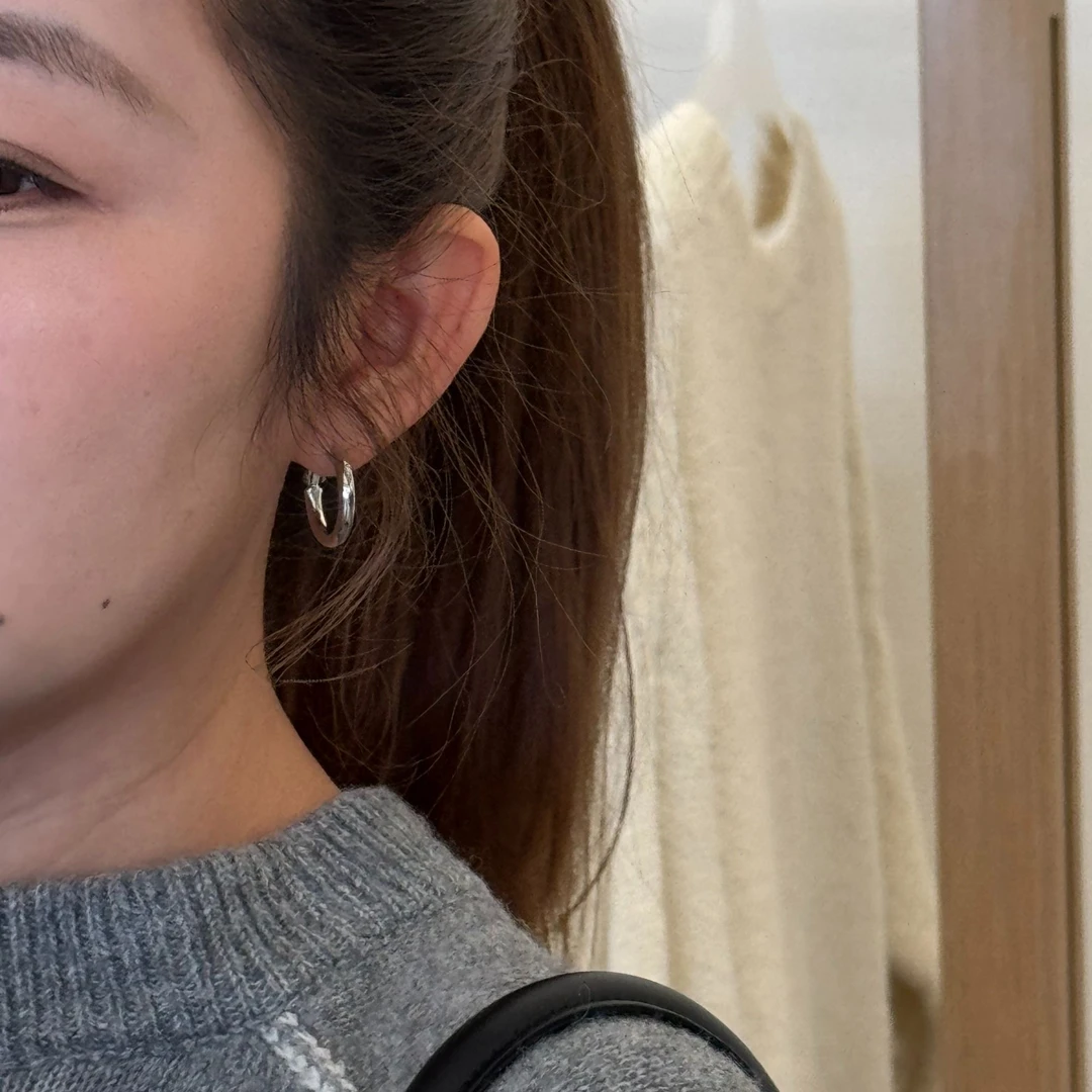 widelia 合金耳饰 大圈耳环设计感轻奢欧美耳圈简约耳环