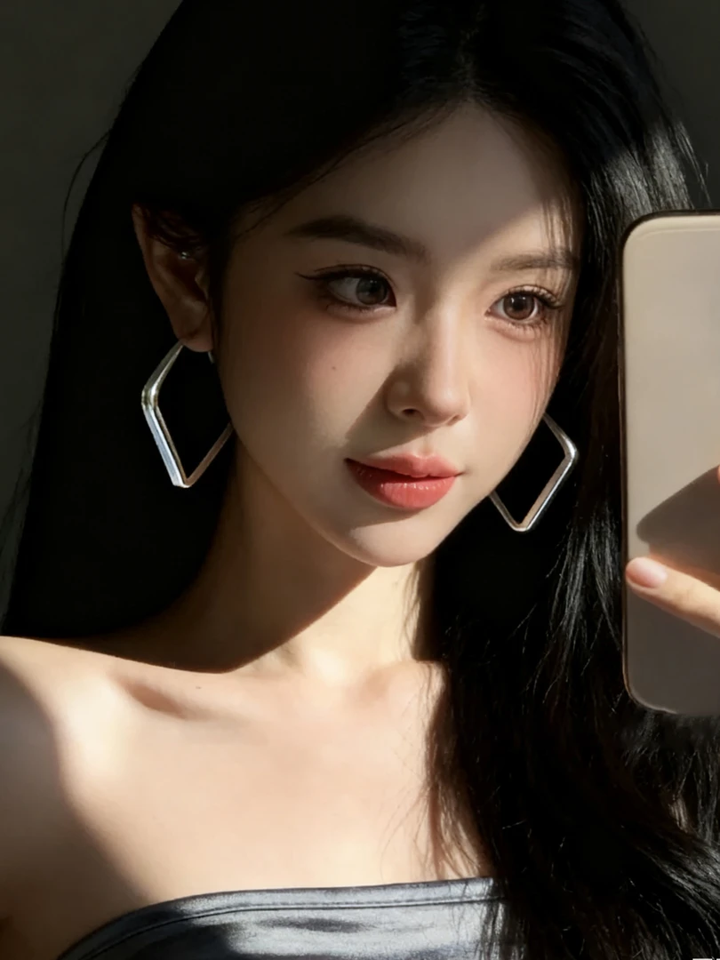 铜合金耳饰 51 大气吸睛 方圆脸夸张耳环女高级感耳圈耳钉耳饰