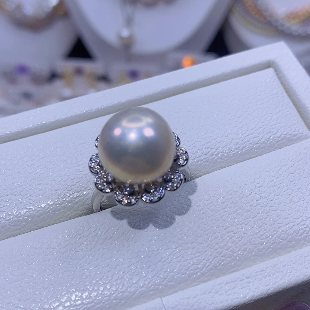 戒指合金淡水珍珠