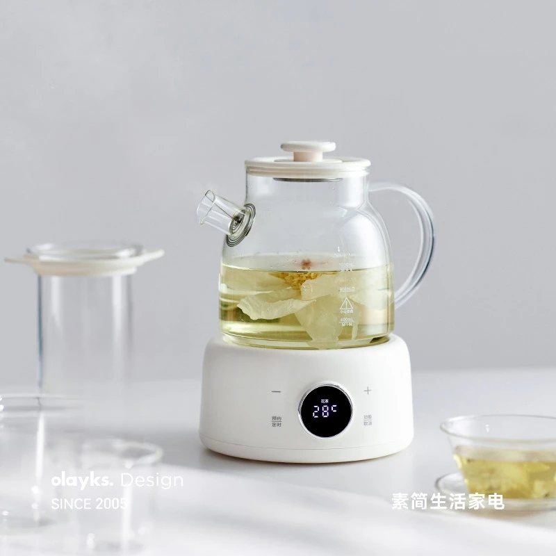【olayks】立时全玻璃恒温养生壶家用1L多功能办公室煮茶壶花茶壶