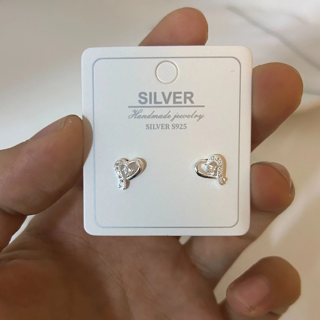 足银耳饰 爱敏首饰纯银耳钉050123