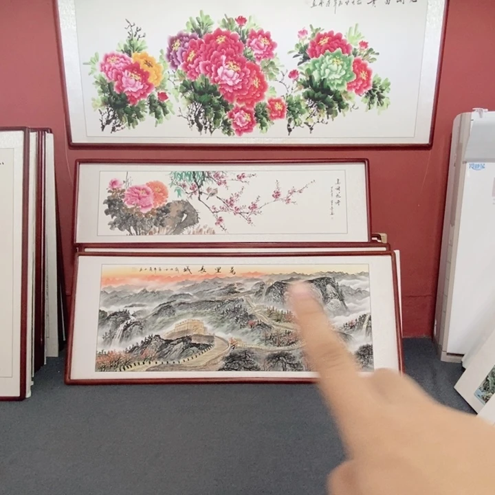 国画215*85尺寸带框包邮送货上门