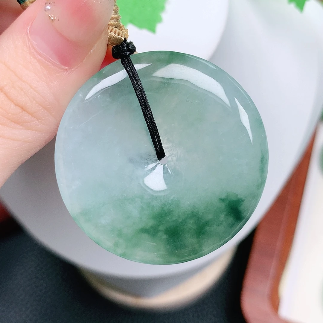 翡翠未镶嵌颈饰平安39.7-5.5