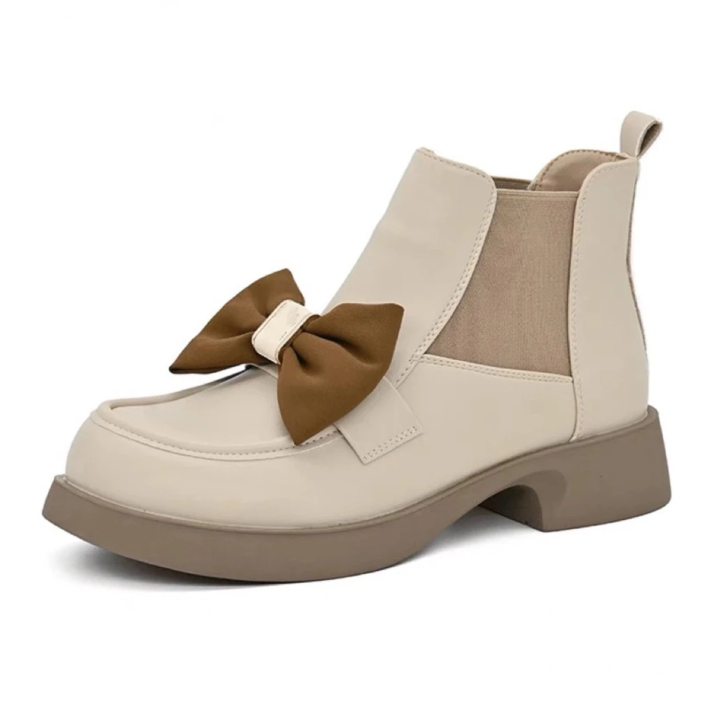 冬季1607单里低跟套脚短靴23D