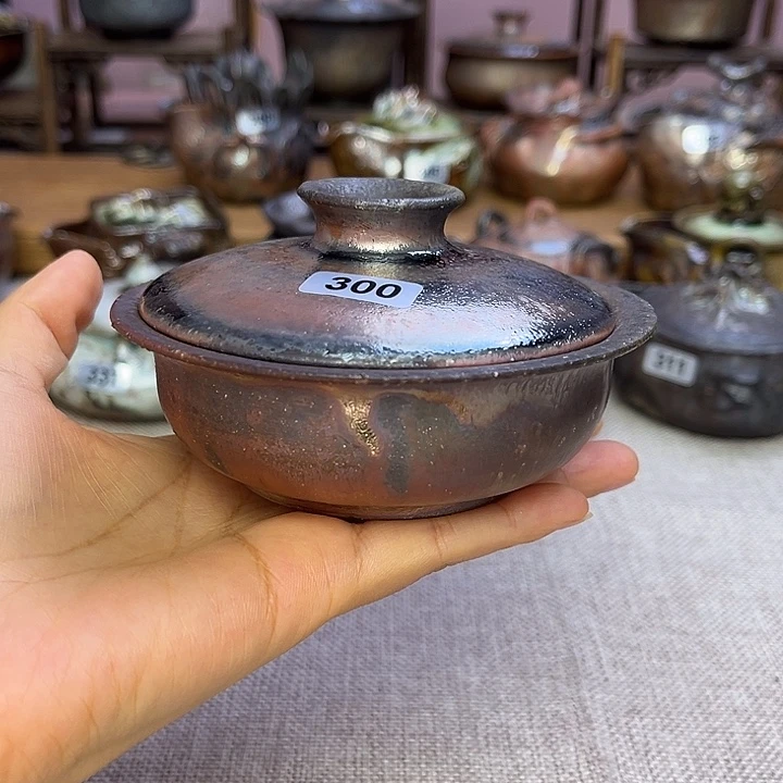 裸柴烧陶瓷手工茶器