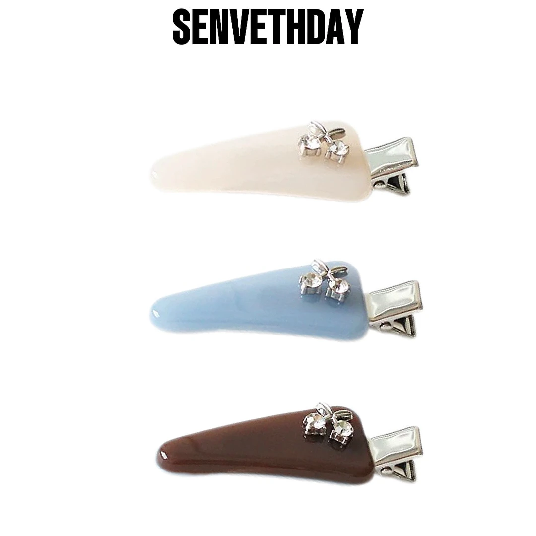 Senveth Day 清爽樱桃发夹 气质边夹小众设计