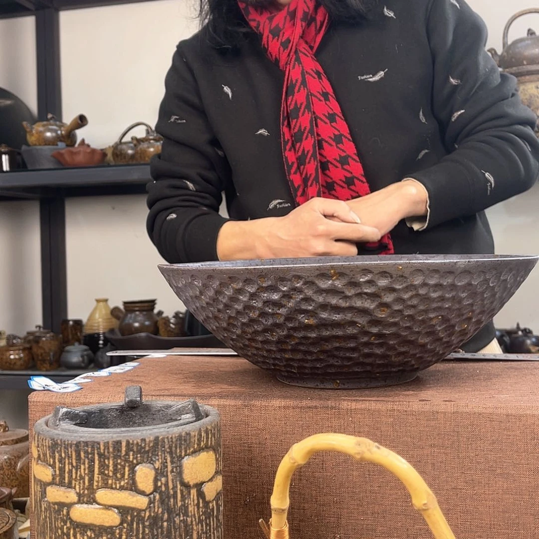 紫泥茶壶紫砂粗陶茶器