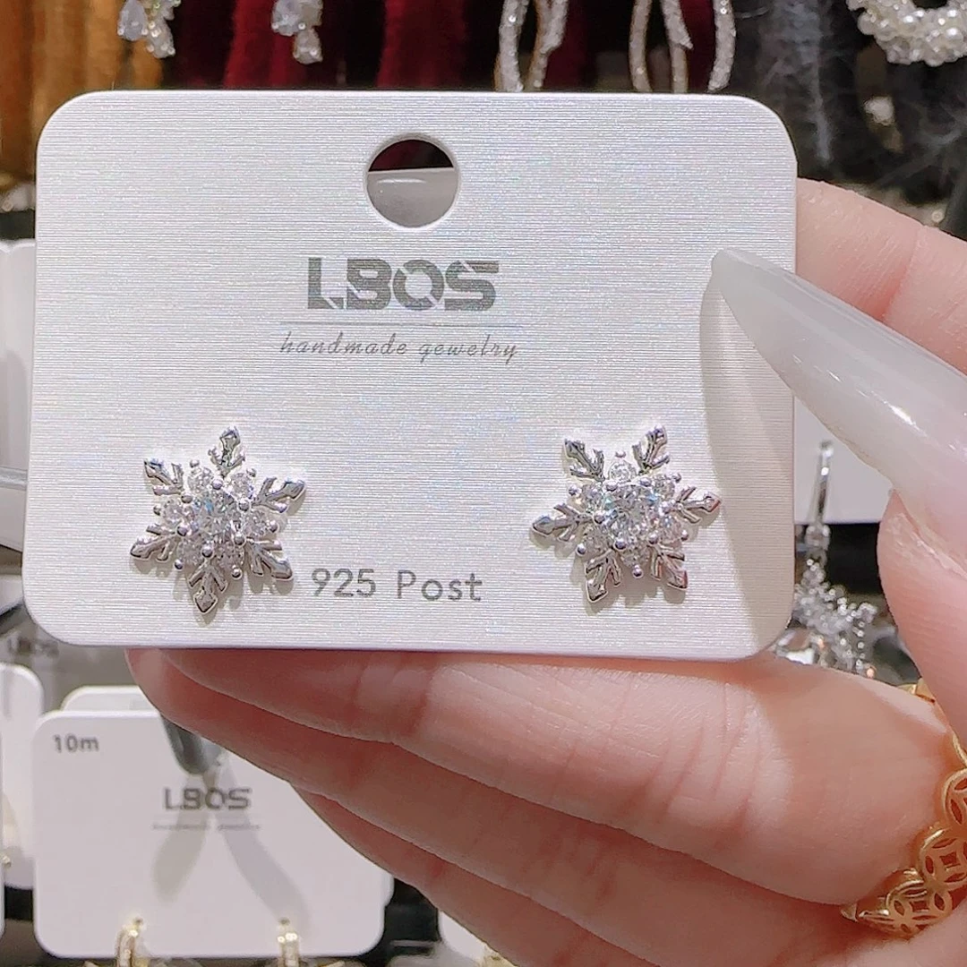 锆石铜合金925银耳环