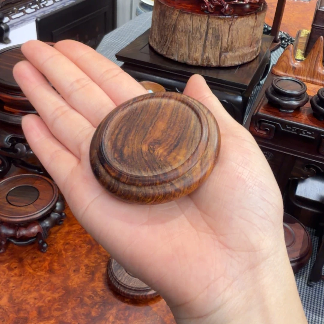 蓝***天木海南黄花梨底座一木