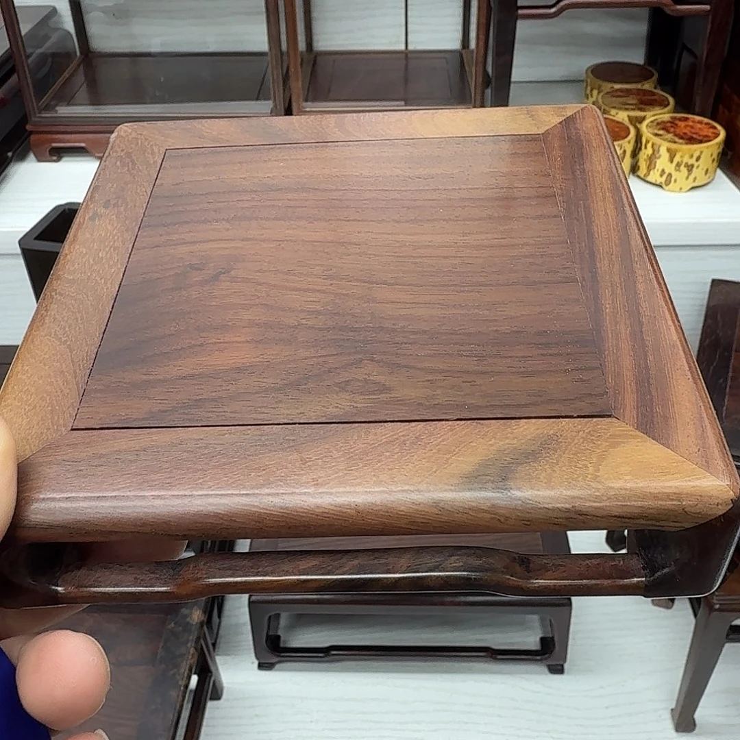 木大红酸枝15正方圆脚底座