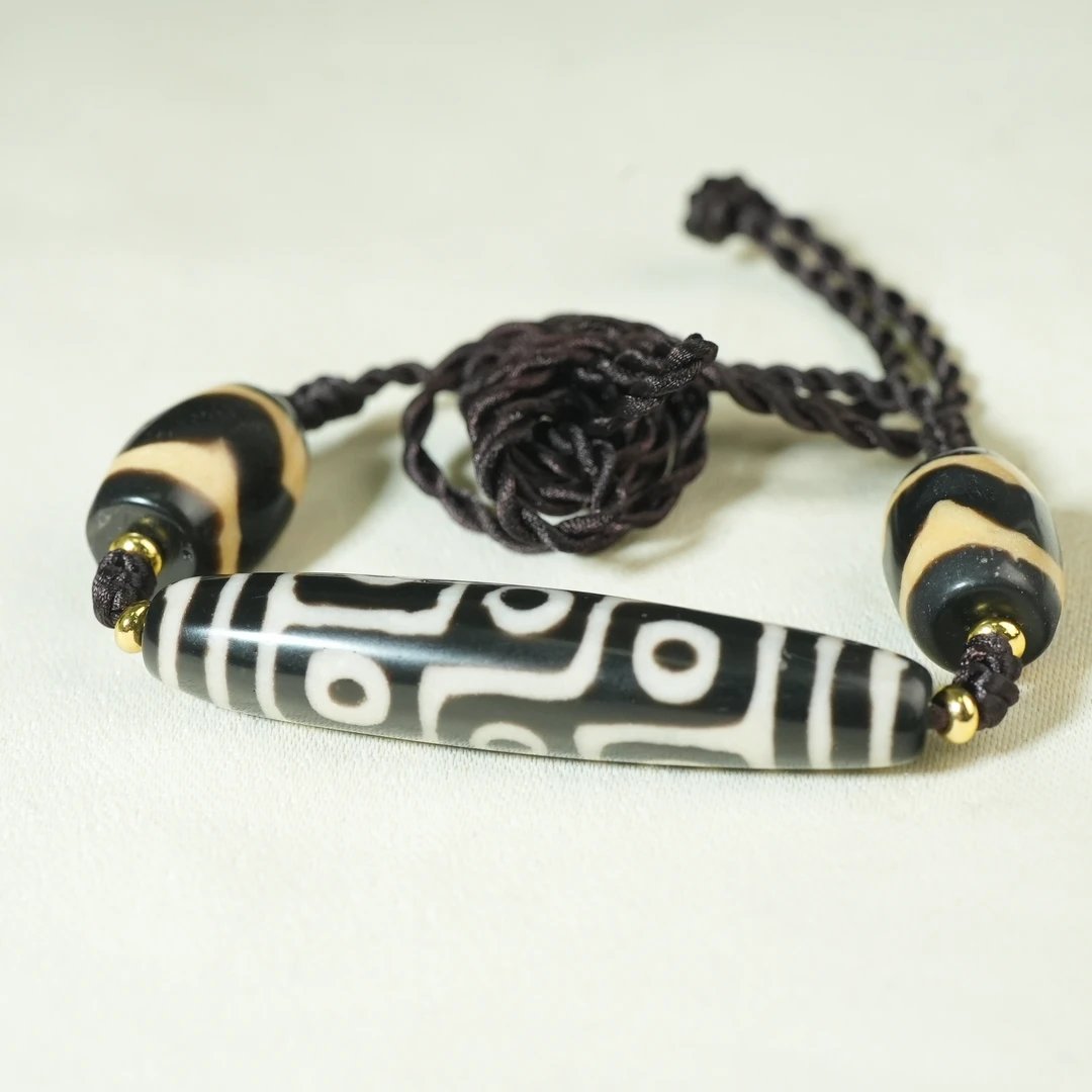 清代九眼料珠编绳项链【古珠精选】AAJJ2502151004