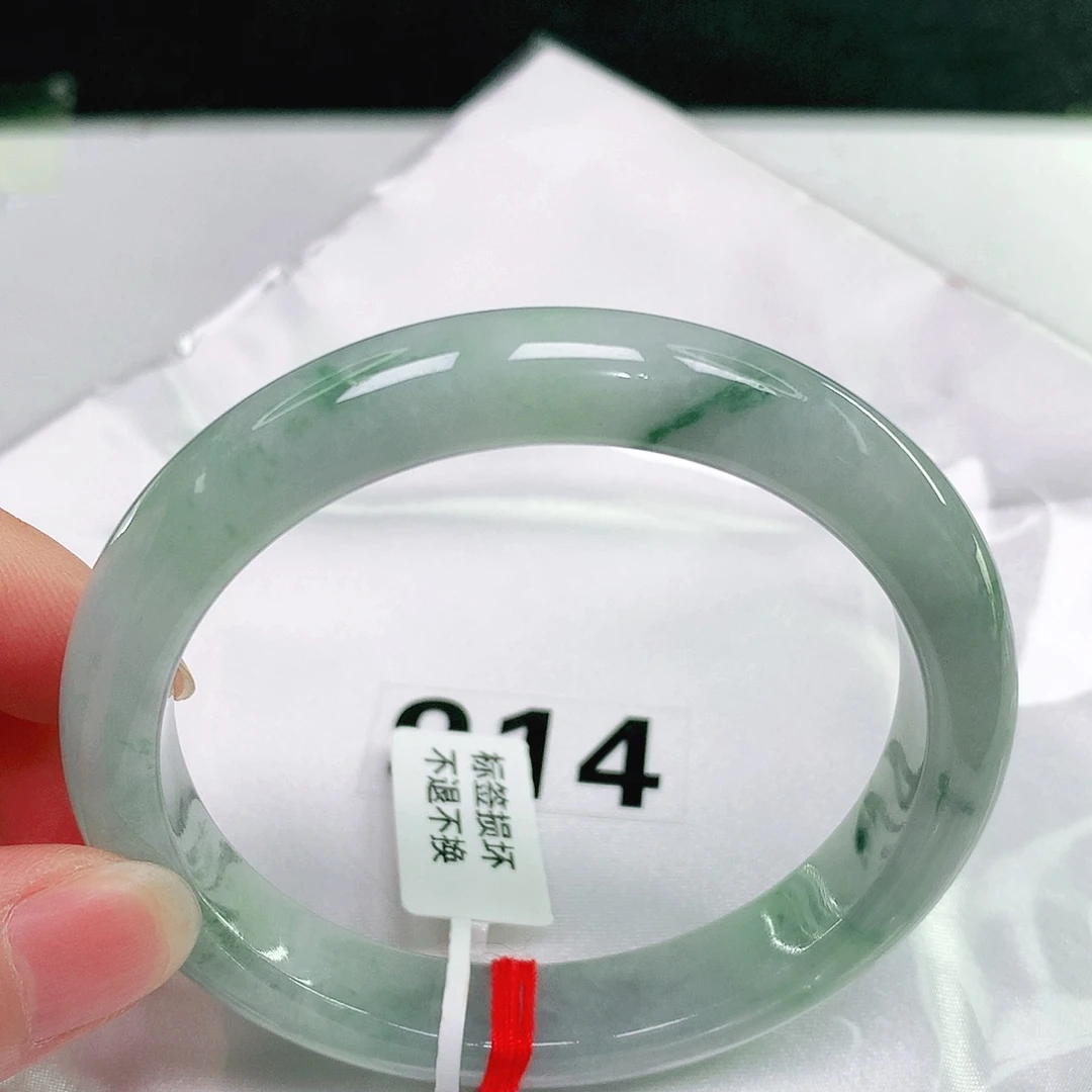 翡翠手镯未镶嵌 34号翡翠手镯 圈口60.3