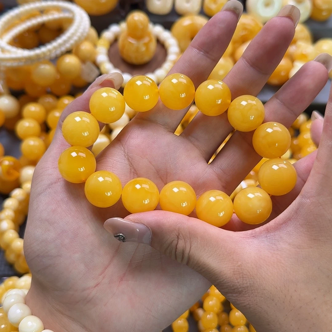 蜜蜡未镶嵌珠宝奇石同料18mm