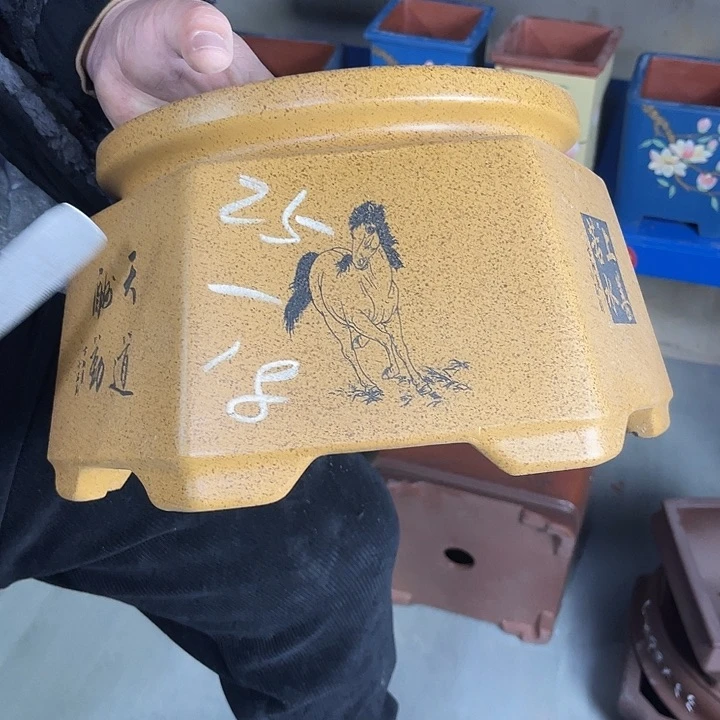 紫砂花盆紫砂等传统